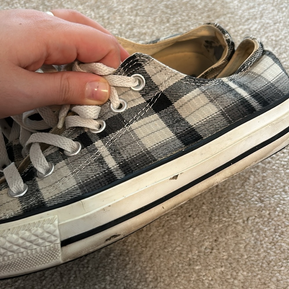 Converse All Star Plaid Low Top Sneakers - Picture 3 of 5